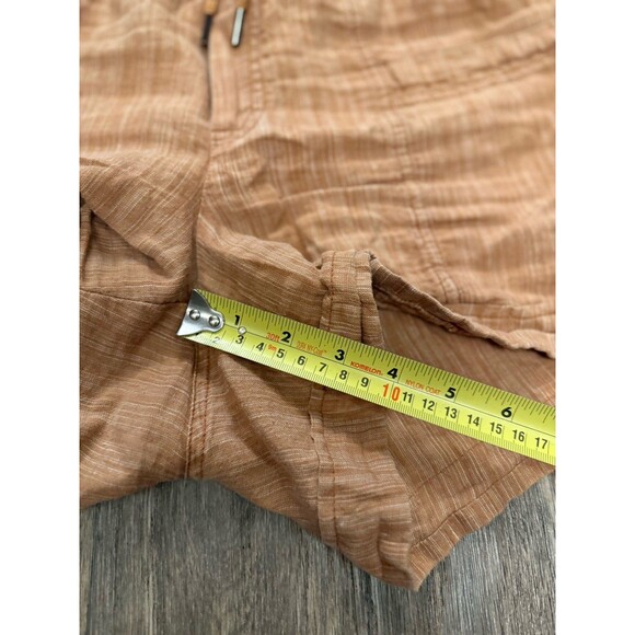 Athleta Cabo Linen‎ Textured 4” Shorts Size 8 Rain Dance Sienna - Picture 5 of 12